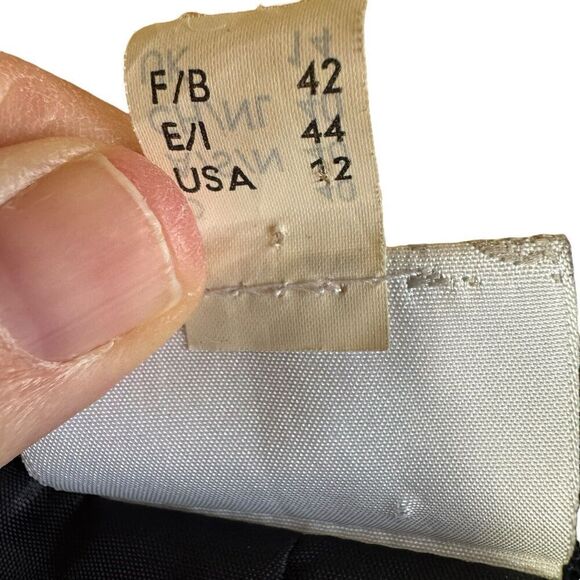 Meico Landhaus Look Jacket Womens Flax Blue Artsy Buttons Sz 12 Lined Classic - Picture 8 of 13